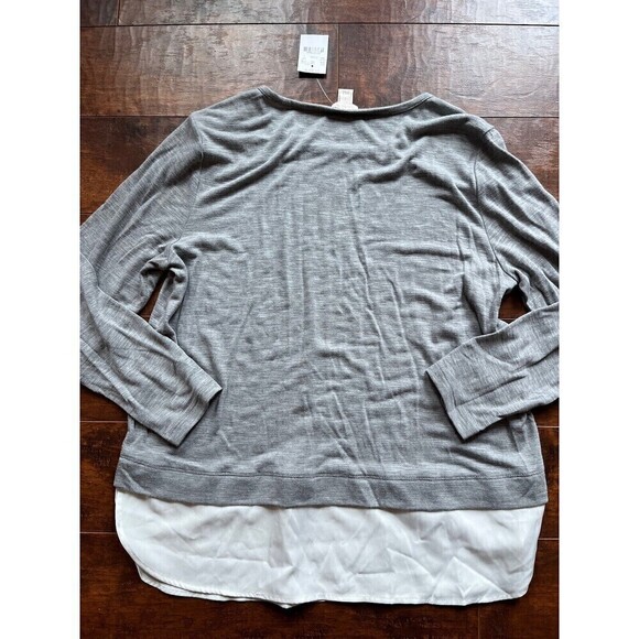 J. Crew Mixed Media Long Sleeve Layering Casual Work Shirt NWT Large - Picture 6 of 6